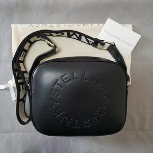 Stella McCartney Black Stella Logo mini bag IN BLACK